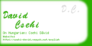 david csehi business card