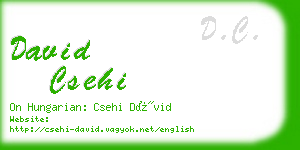 david csehi business card